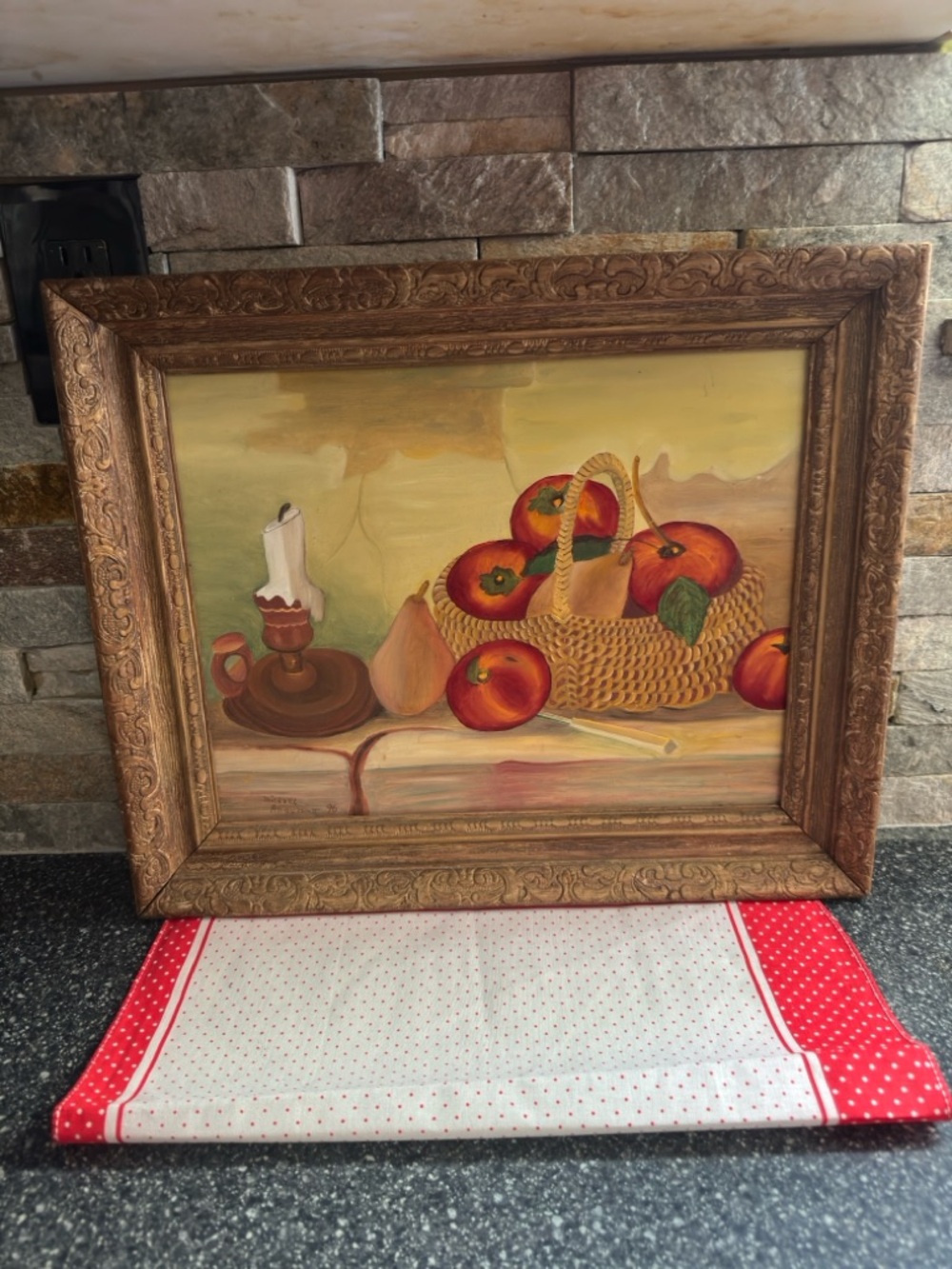Vintage Signed Oil Painting still life 1996